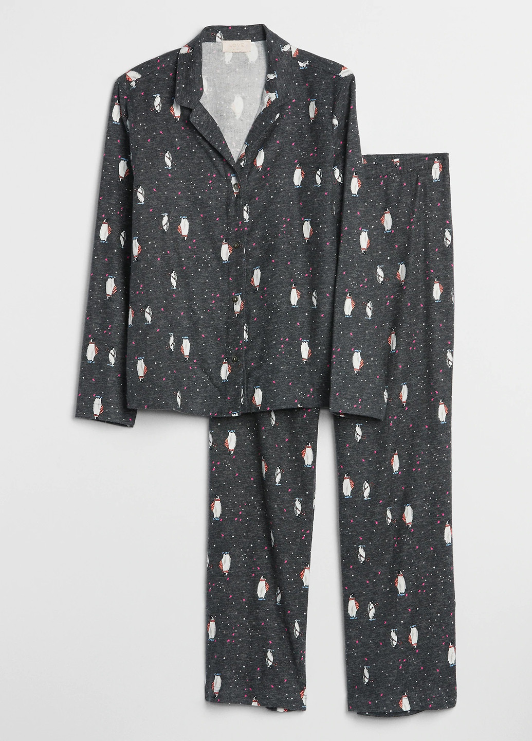 Темно-серая всесезон пижама (рубашка, брюки) рубашка + брюки Gap