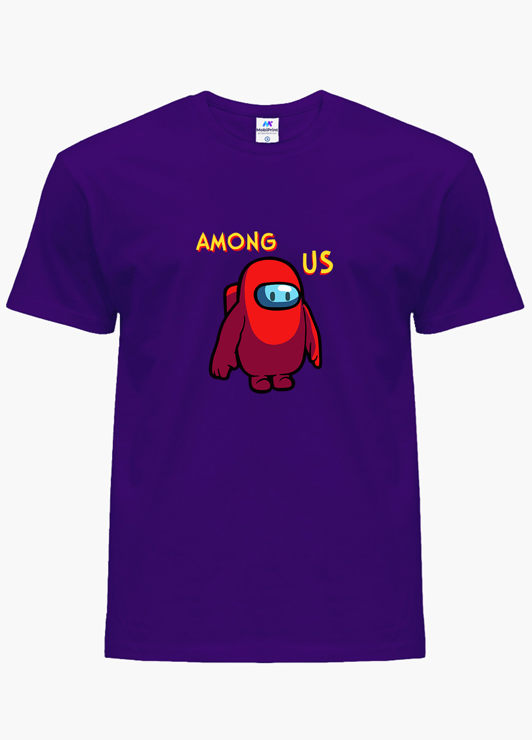Фіолетова демісезонна футболка дитяча амонг ас червоний (among us red) (9224-2411) MobiPrint