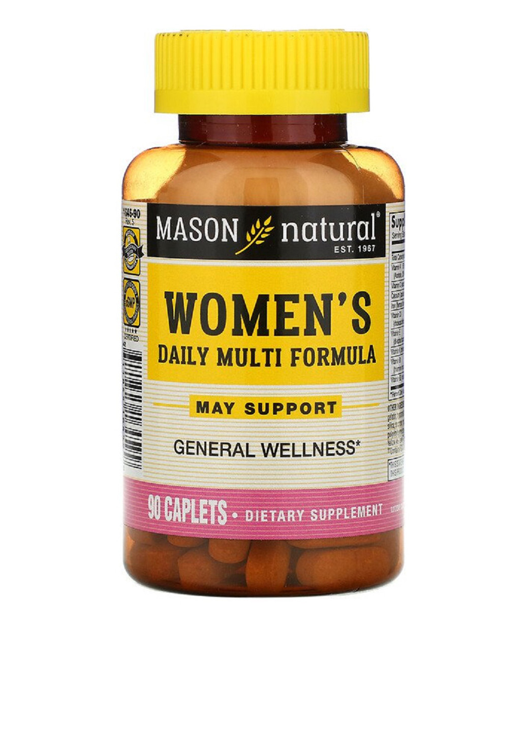 Мультиформула для женщин, Women's Daily Multi Formula (90 кап.) Mason Natural