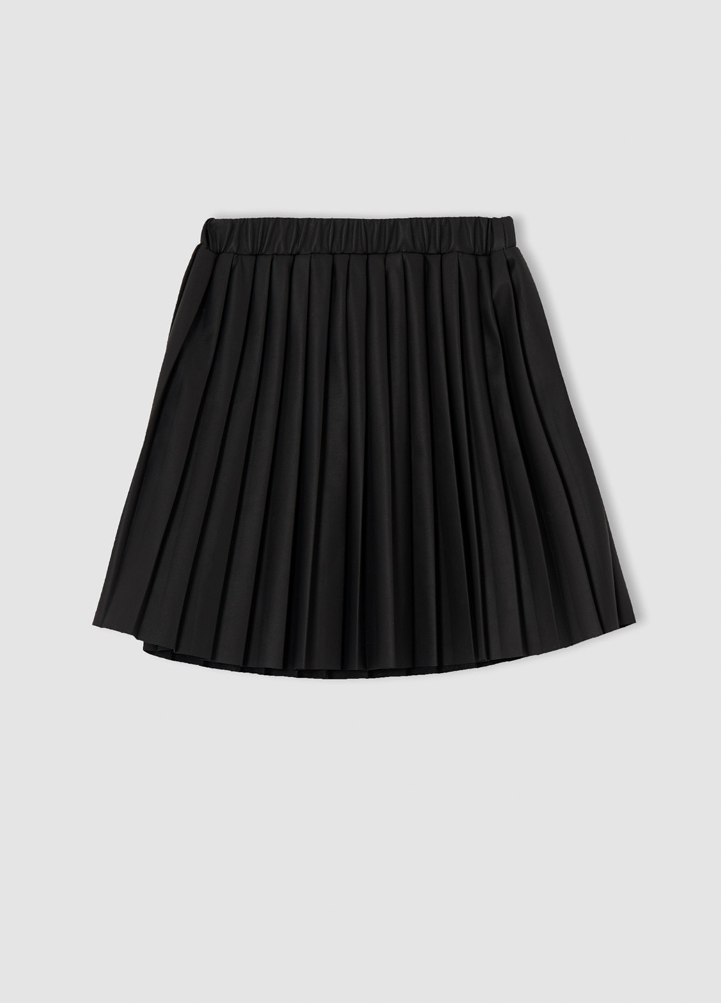 Черная кэжуал однотонная юбка DeFacto плиссе