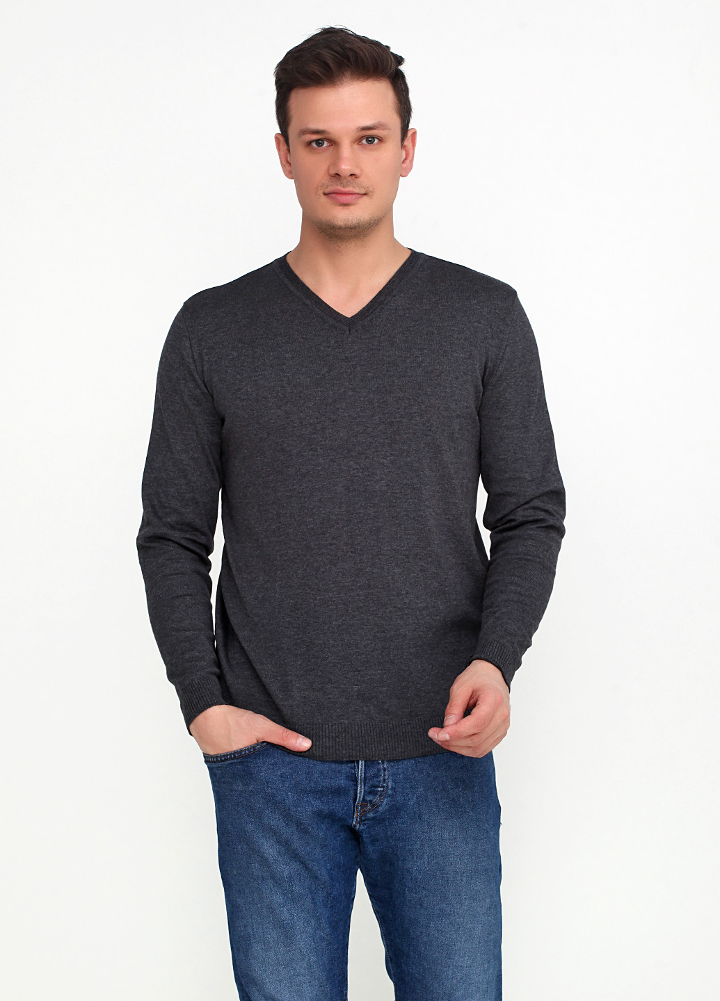 Темно-серый демисезонный пуловер пуловер Zaldiz