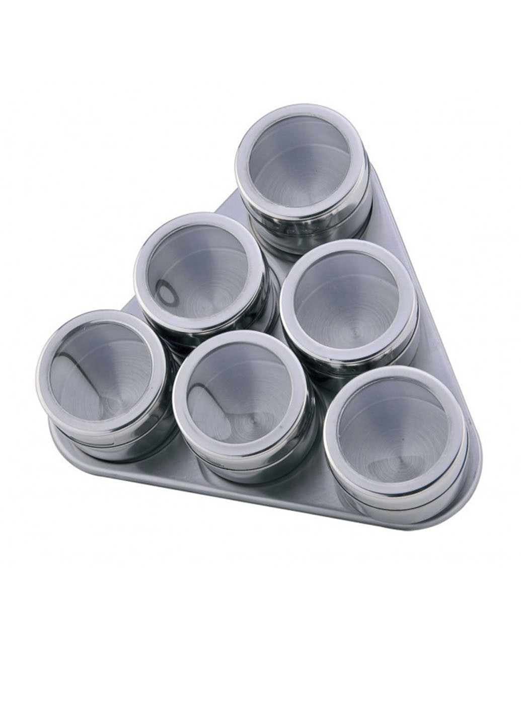 Набор баночек для специй на магните 6 шт. стенд на подставке Rozia (253383150)