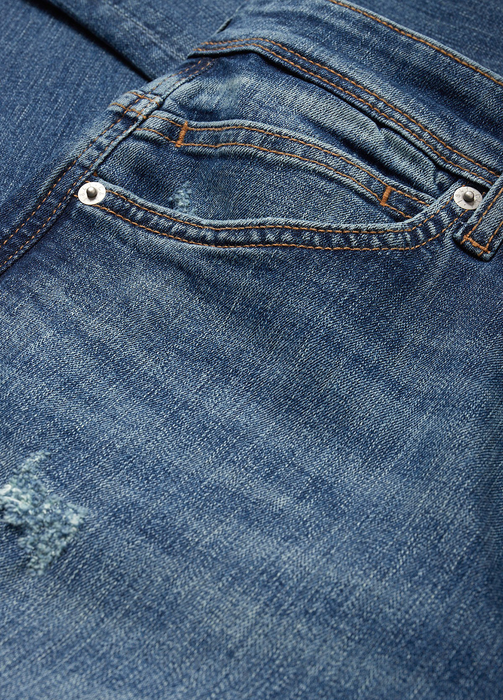 Синие демисезонные слим джинсы C&A