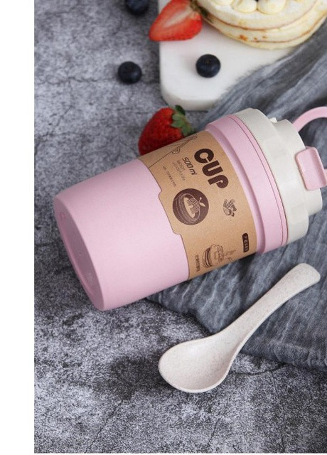 Еко ланч-бокс супниця / герметична термобулка 500 мл, рожева More (253840398)