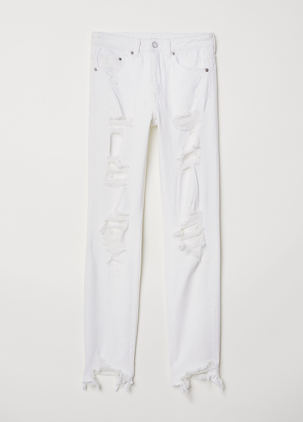Джинси H&M завужені білі джинсові бавовна