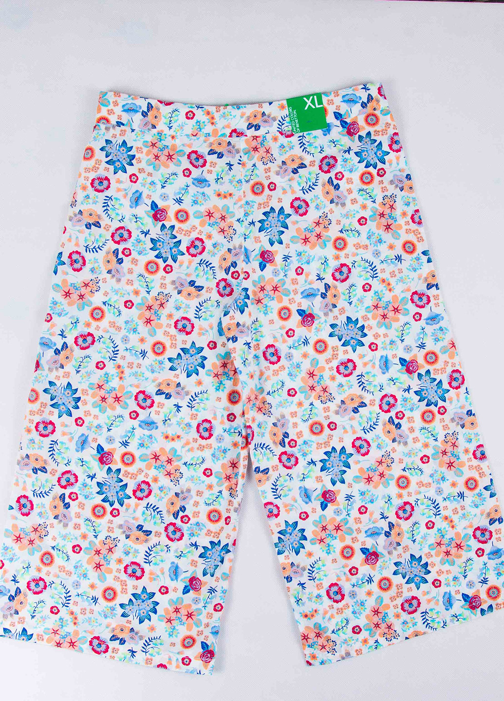 Комбинированные кэжуал летние прямые брюки United Colors of Benetton