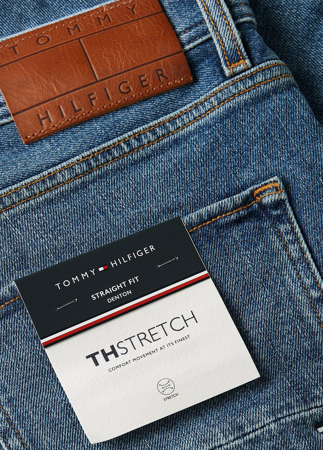 Синие демисезонные прямые джинсы Tommy Hilfiger