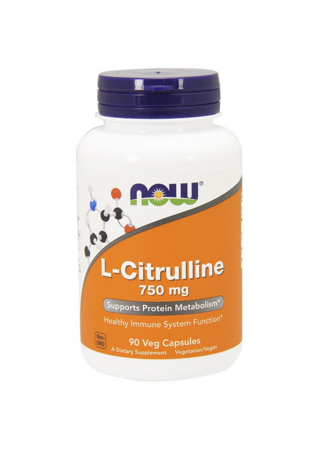 Л-Цитруллин L-Citrulline 750 mg (90 капсул) нау фудс Now Foods (255362315)