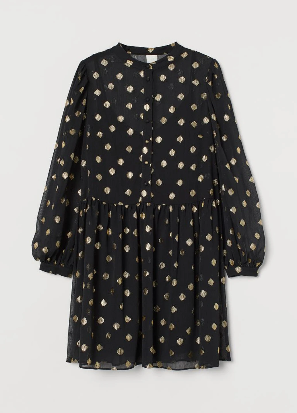 Черное кэжуал платье H&M однотонное