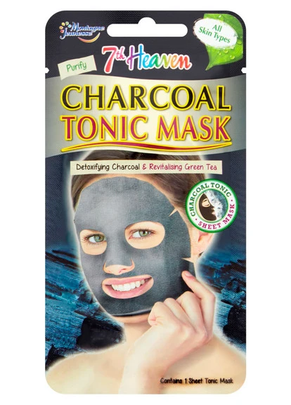 Тканинна маска для обличчя "Деревне вугілля" Charcoal Tonic Sheet Mask 7th Heaven (250117056)