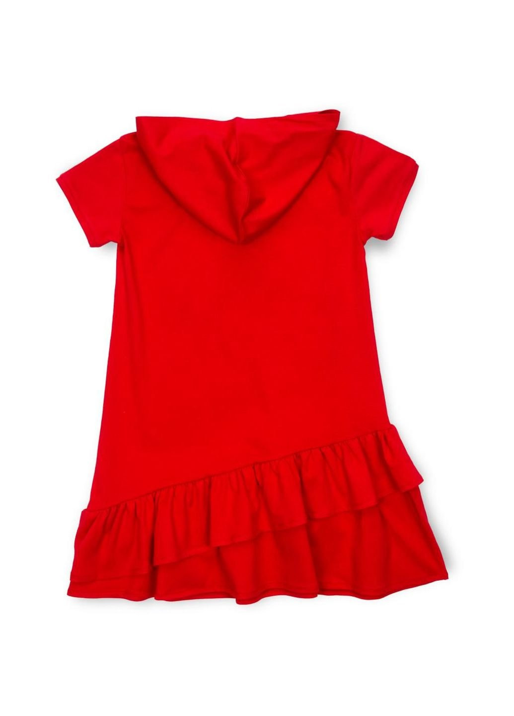 Розовое платье с капюшоном (211007-128g-red) Bushra (251326253)