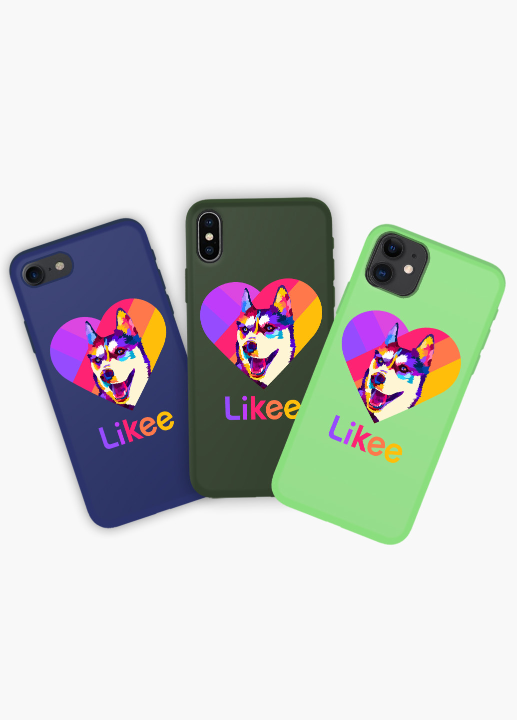 Чехол силиконовый Apple Iphone X Лайк Лайка (Likee) (6129-1598) MobiPrint (219485868)