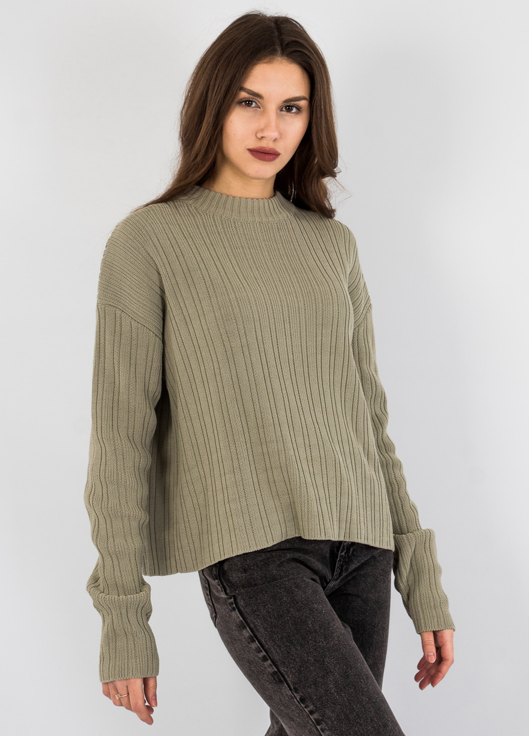 Сіро-зелений демісезонний светр H&M