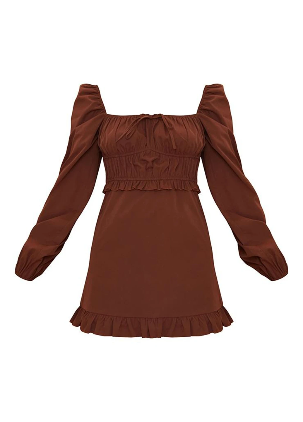 Коричнева кежуал сукня PrettyLittleThing однотонна