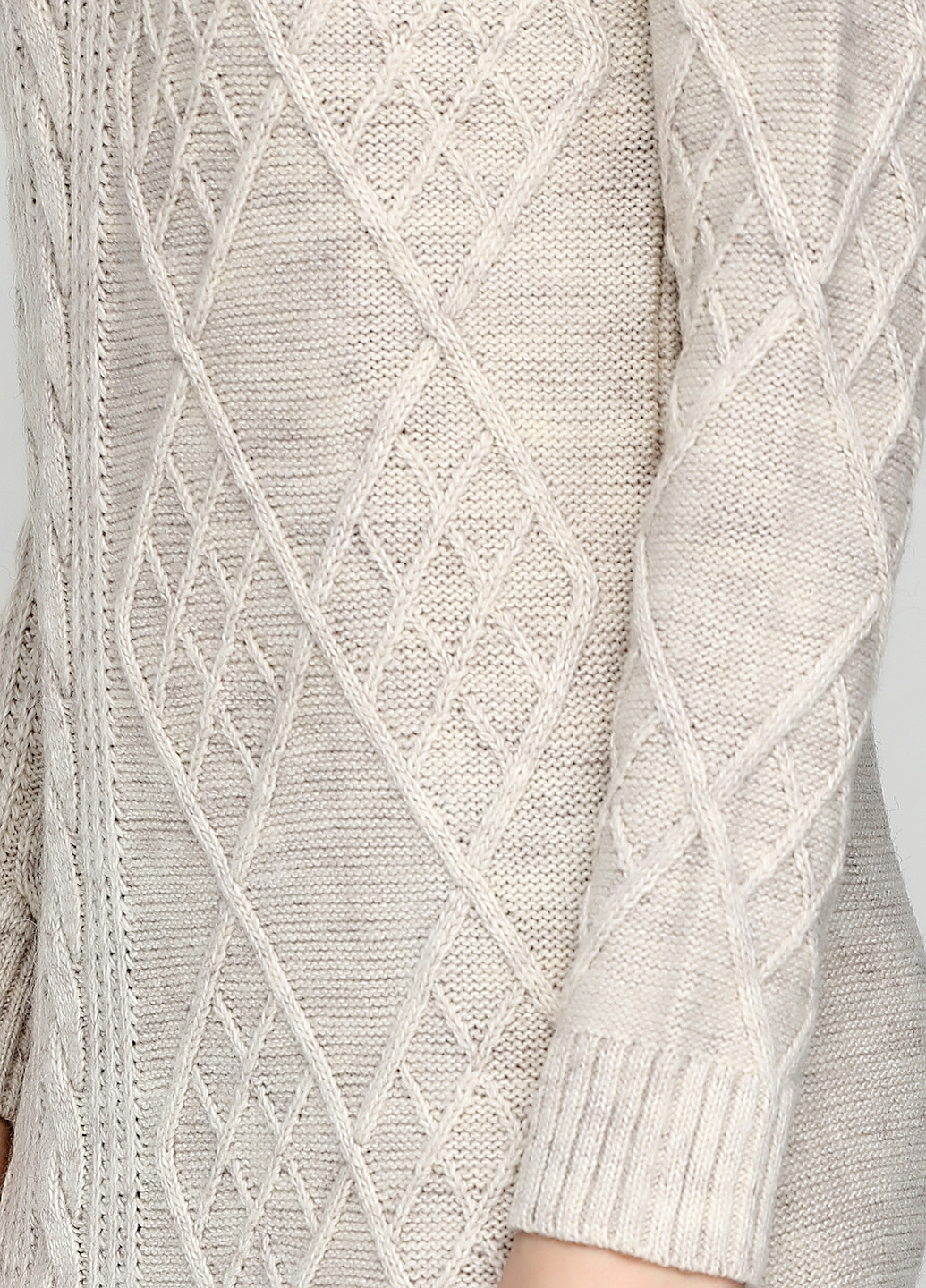 Светло-бежевое кэжуал платье миди Vivacita однотонное