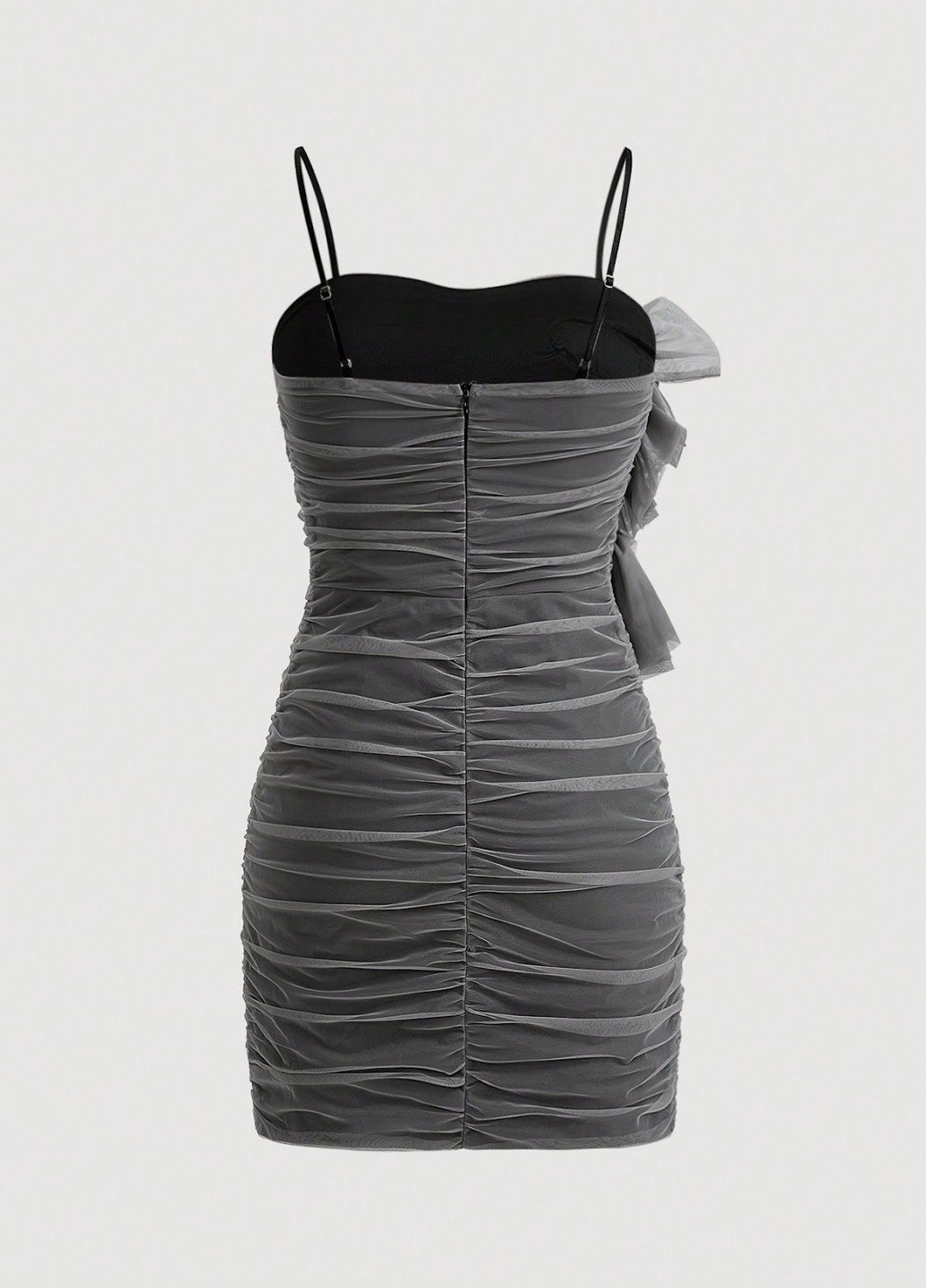Сіра коктейльна сукня силуетна SHEIN однотонна