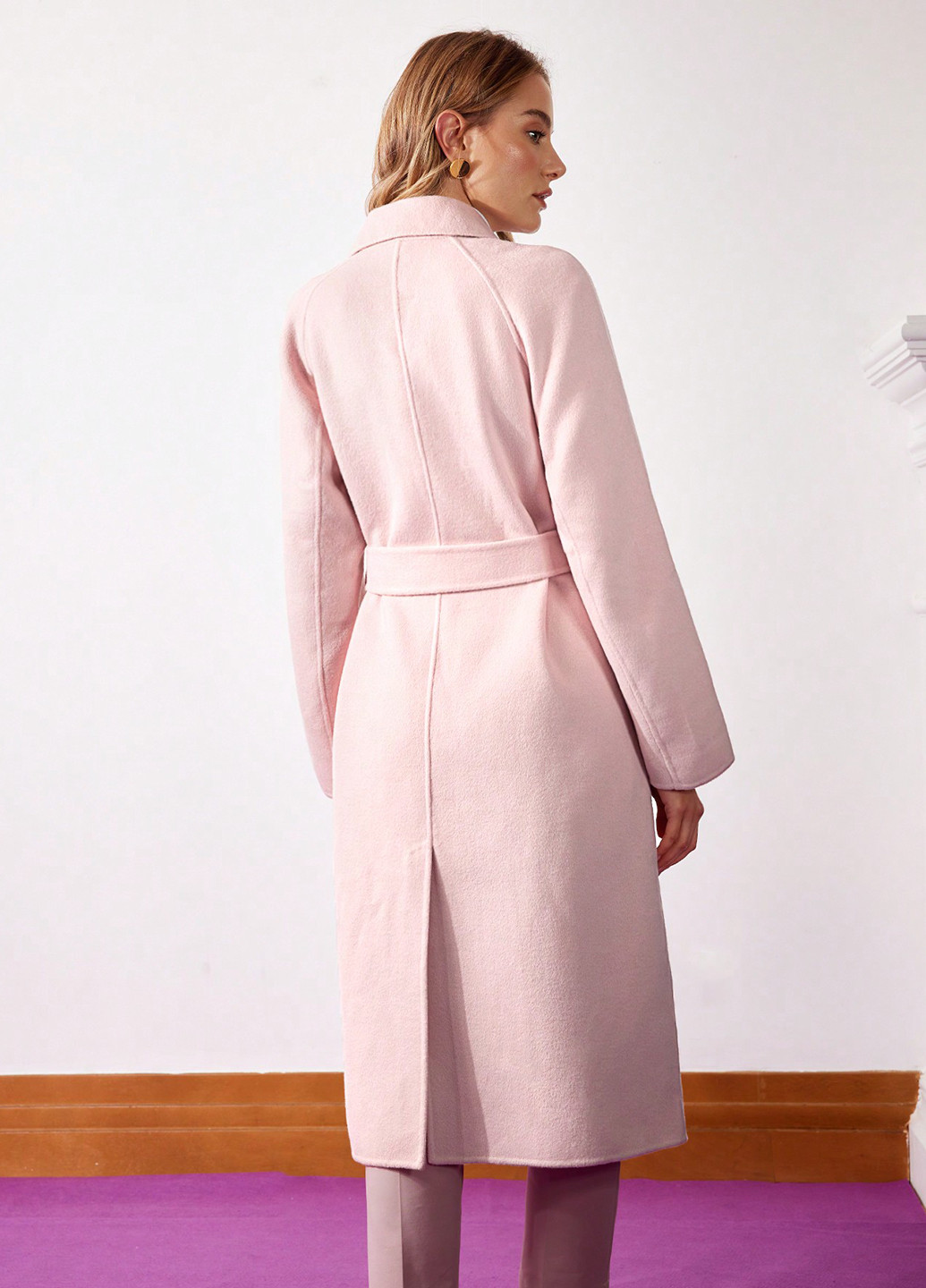 Світло-рожеве демісезонне Пальто SHEIN