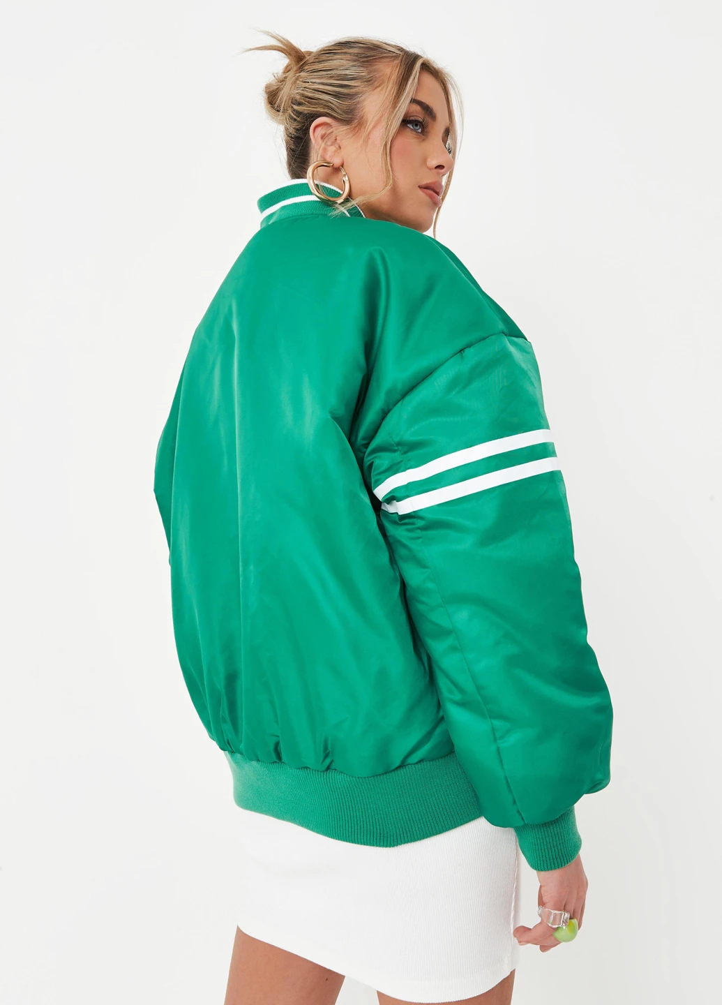 Бомбер Missguided бейсбольний на блискавці, на кнопках (276253946)