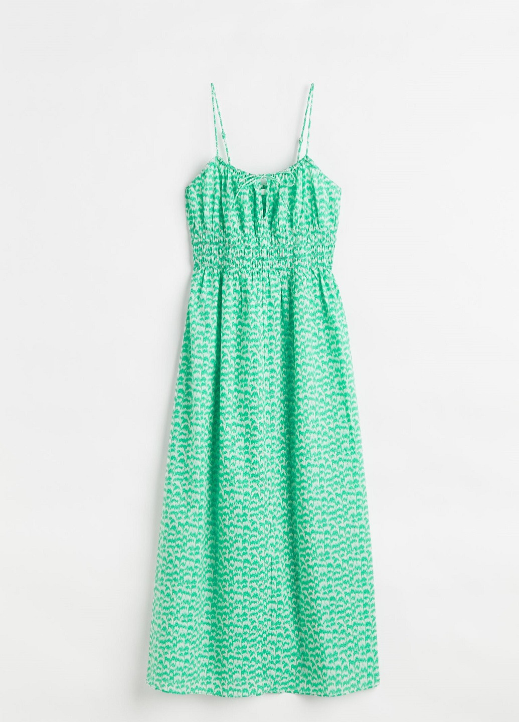 Светло-зеленое кэжуал платье H&M с рисунком