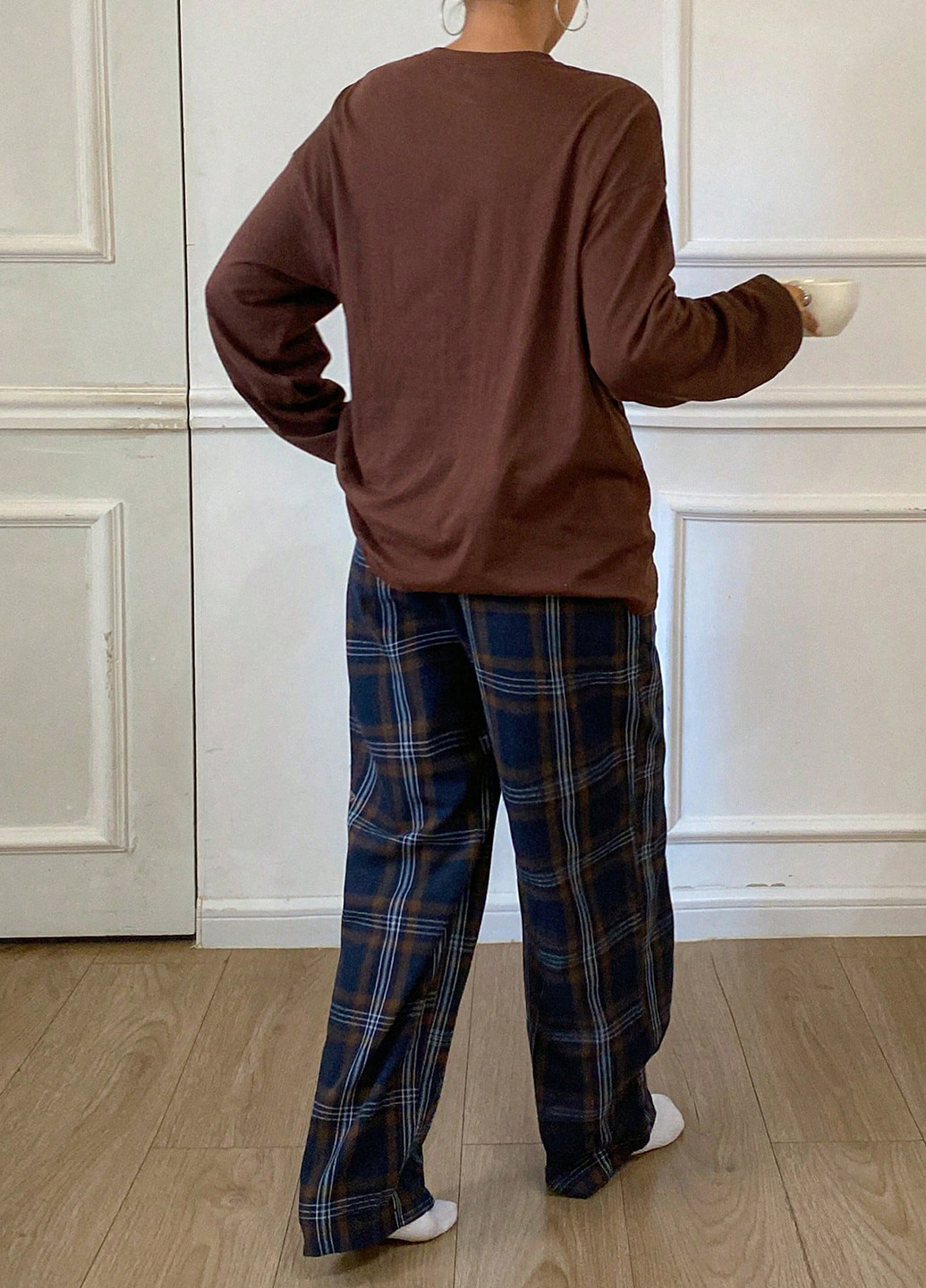 Комбінована всесезон піжама (лонгслів, штани) лонгслів + брюки SHEIN