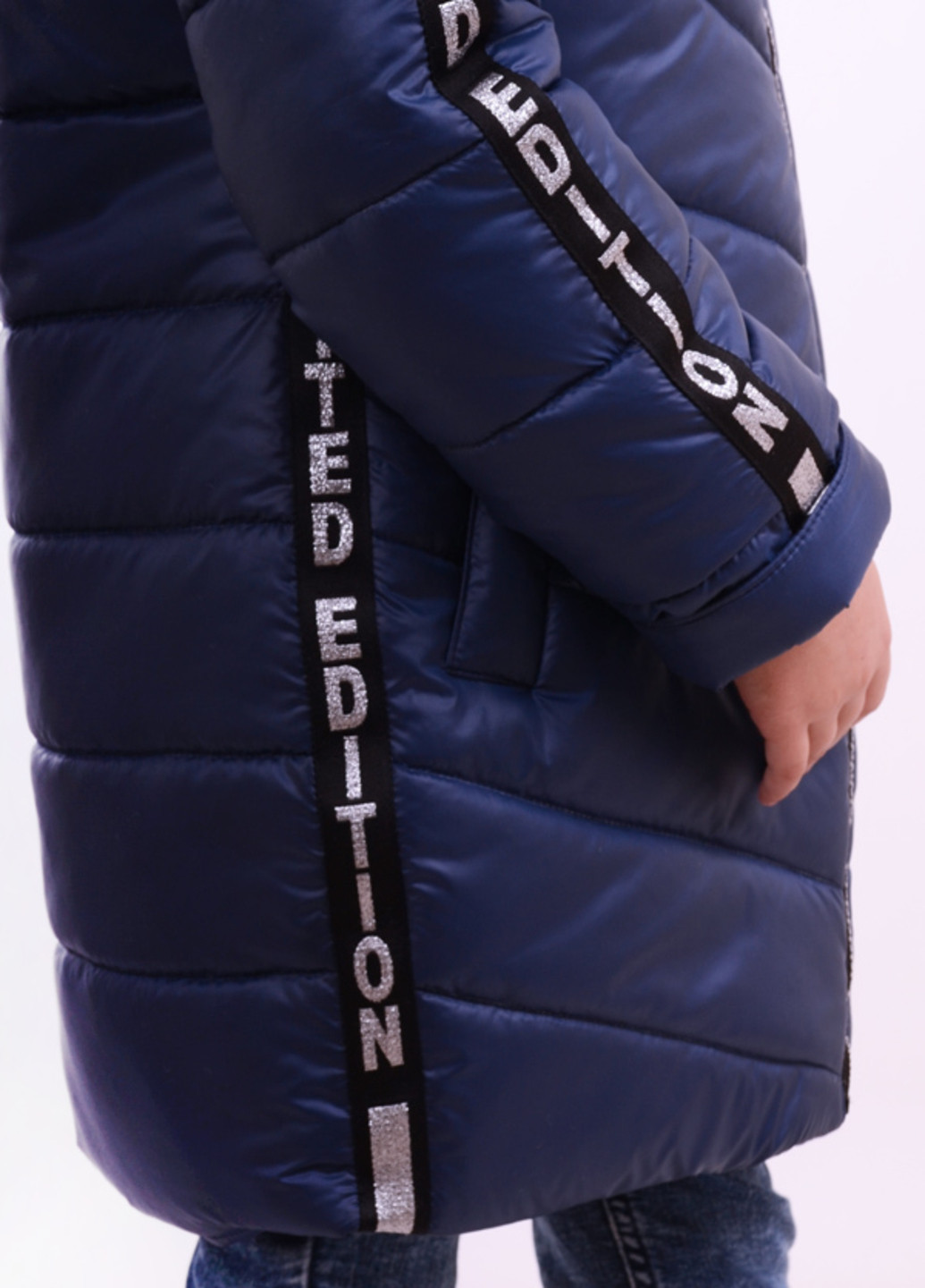 Темно-синя зимня зимова подовжена куртка k40 Luxik удлиненная куртка