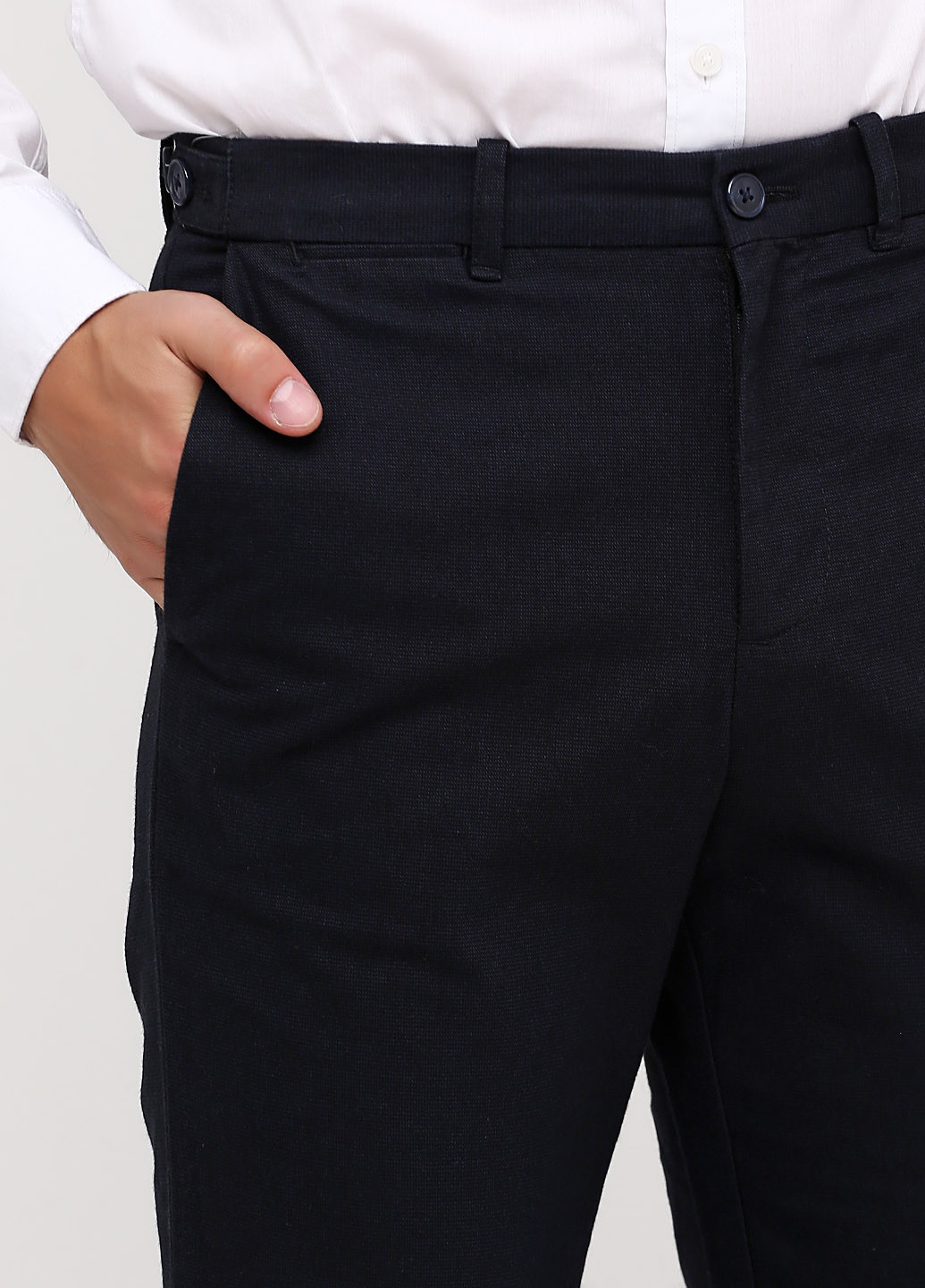 Темно-синие классические демисезонные прямые брюки C&A