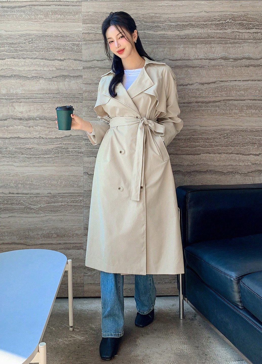 Плащ SHEIN на гудзиках демісезон (333530065)