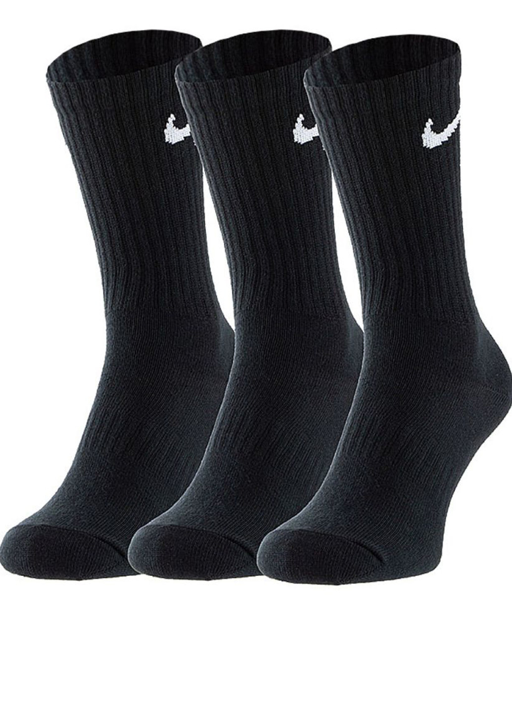 Чёрные носки (3 пары) sx7676-010 Nike логотипы (311981757)