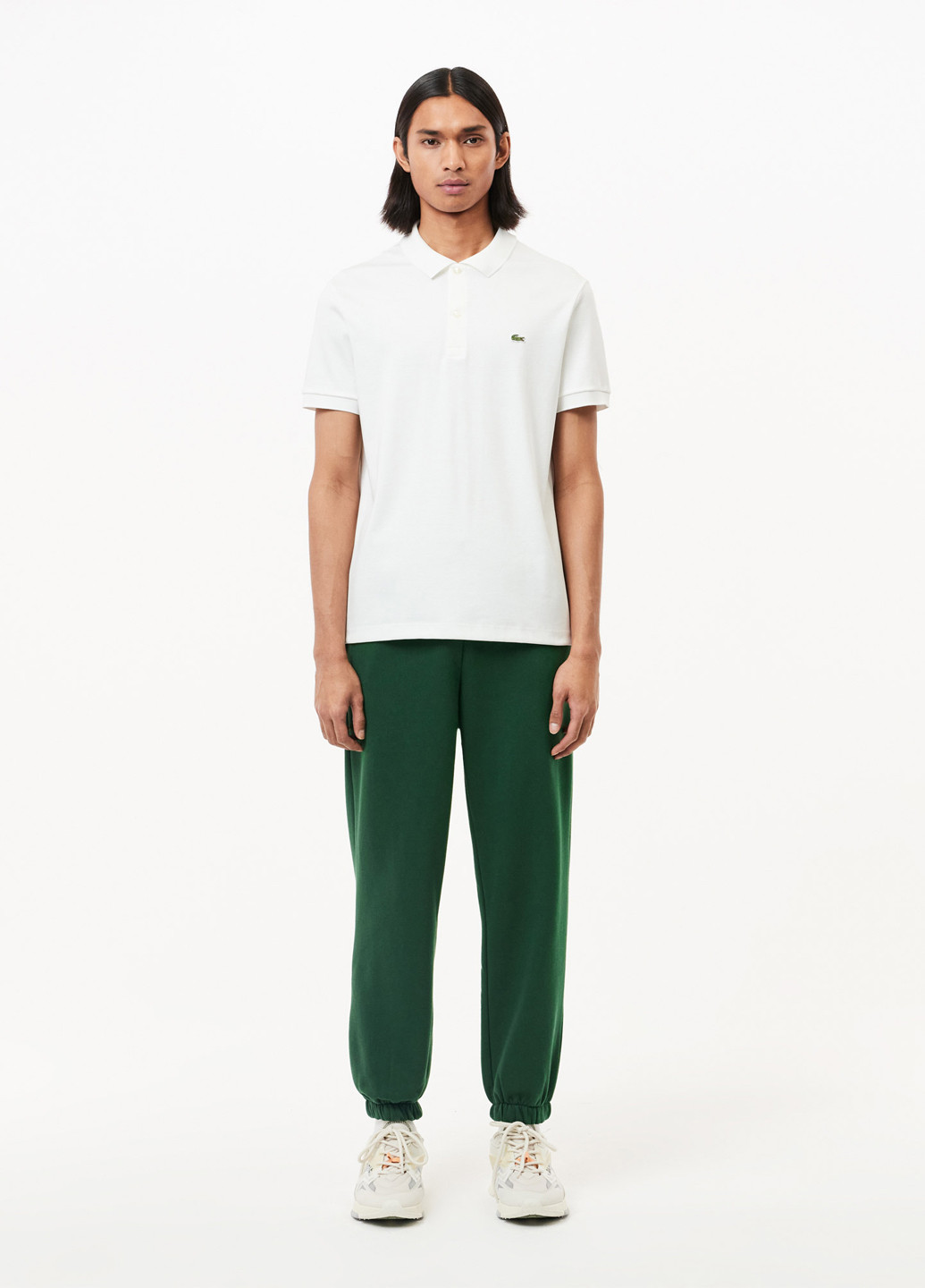 Зеленые спортивные демисезонные джоггеры брюки Lacoste