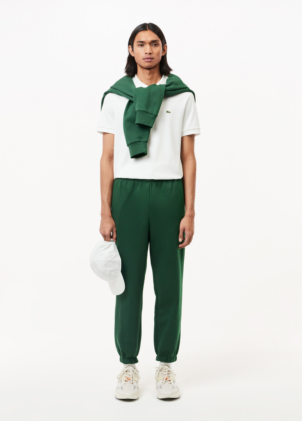 Зеленые спортивные демисезонные джоггеры брюки Lacoste