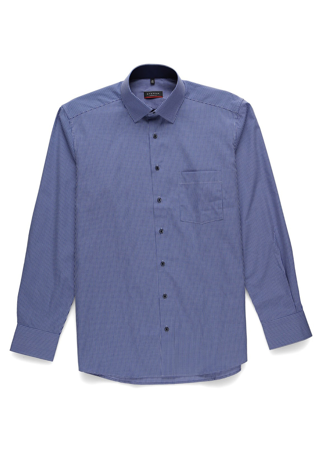 Голубой кэжуал, классическая рубашка в клетку Eterna