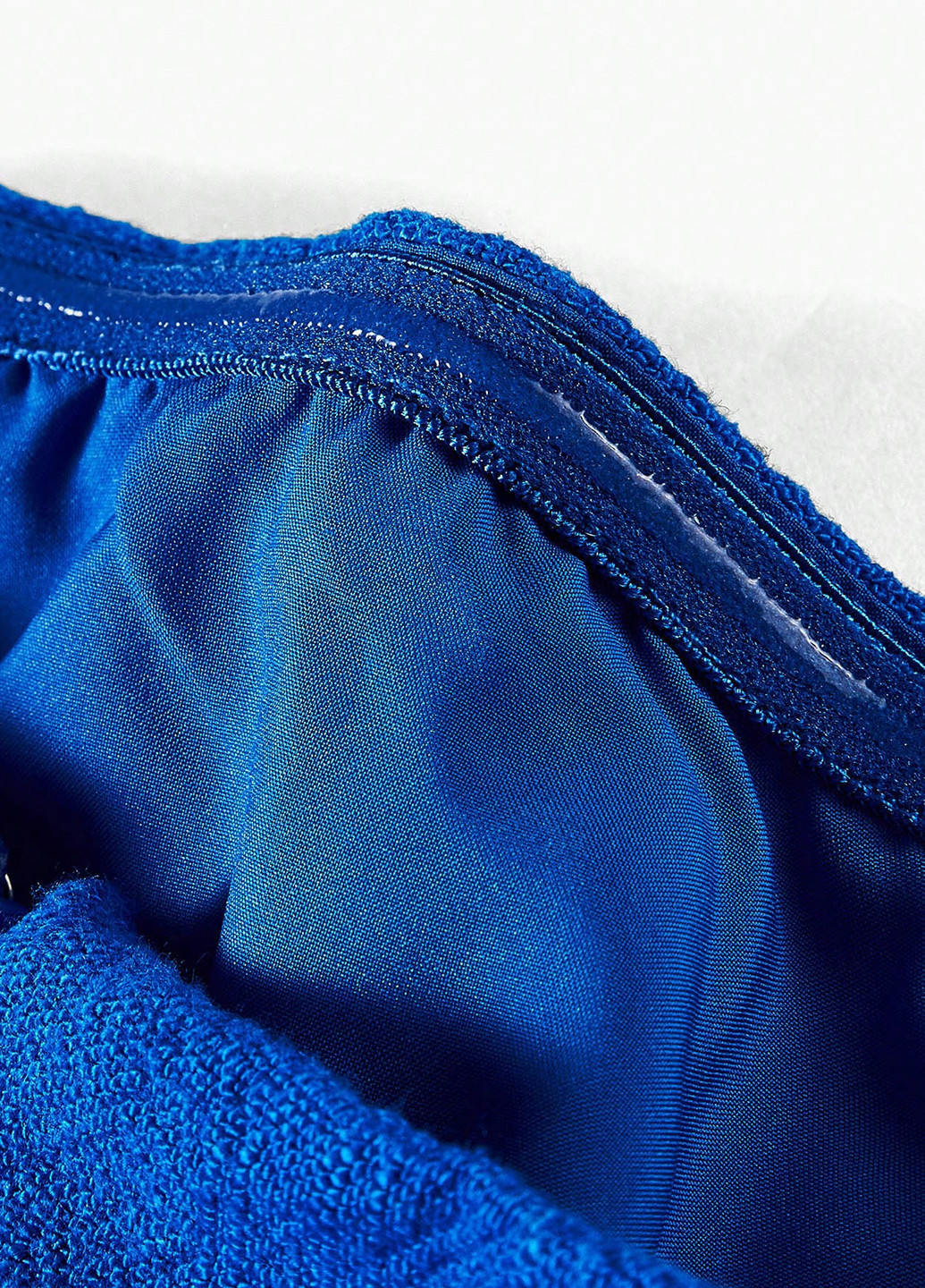 Синее кэжуал, коктейльное платье бандо SHEIN однотонное