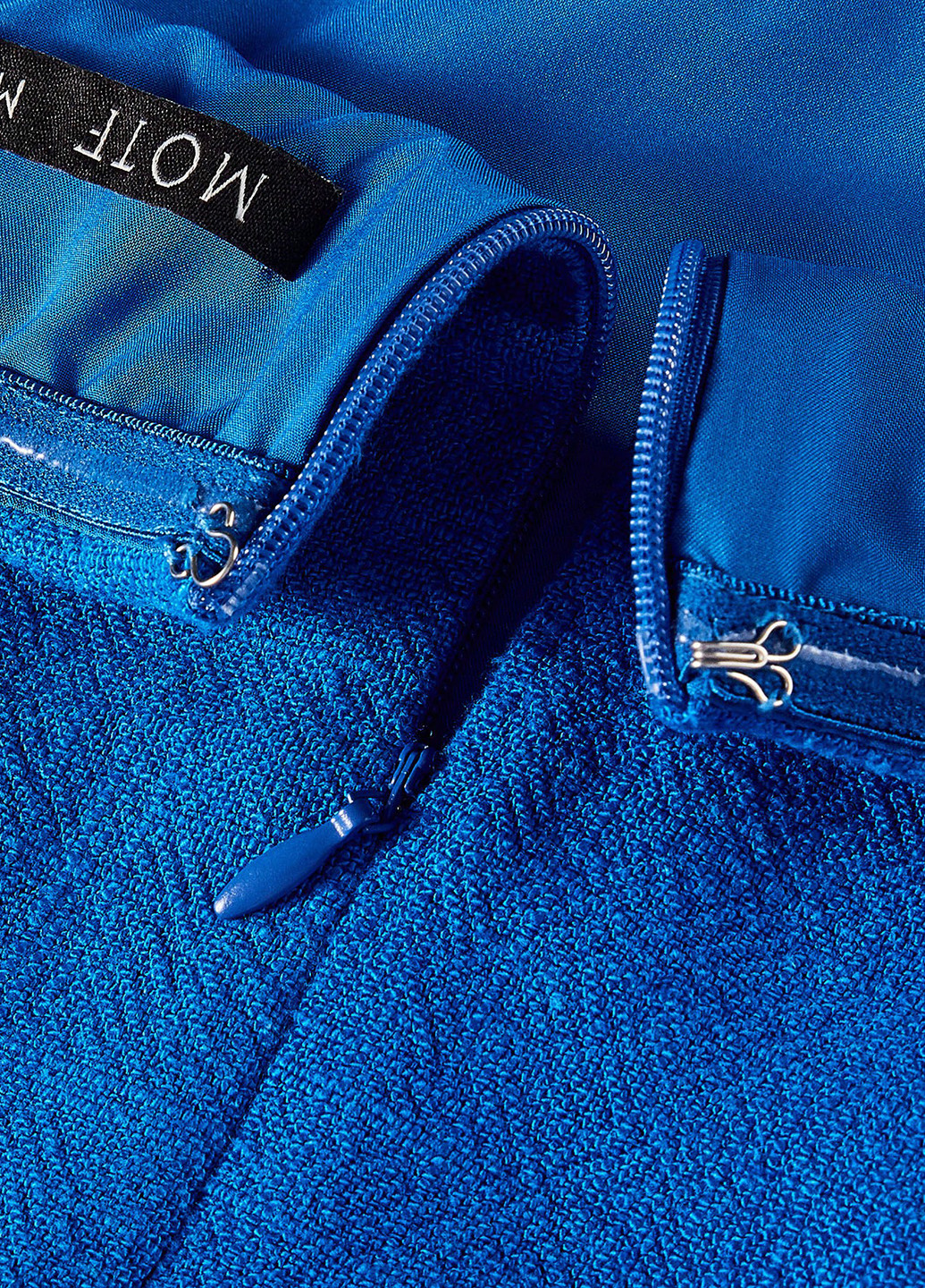 Синее кэжуал, коктейльное платье бандо SHEIN однотонное