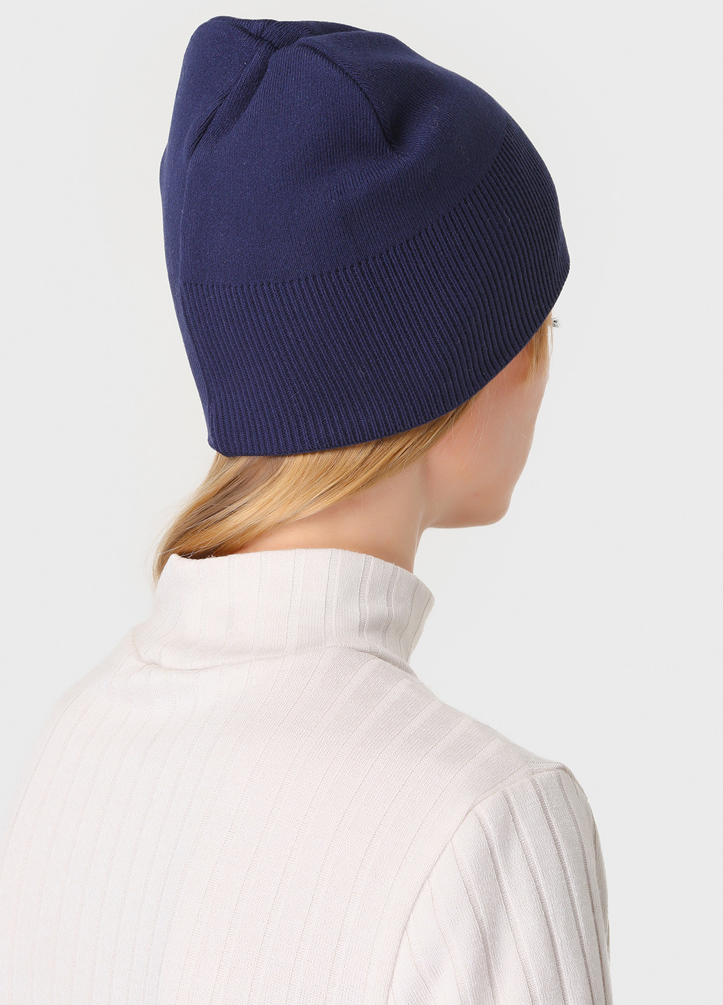 Теплая зимняя женская кашемировая шапка без подкладки 500101 DeMari маракуйя (244712906)