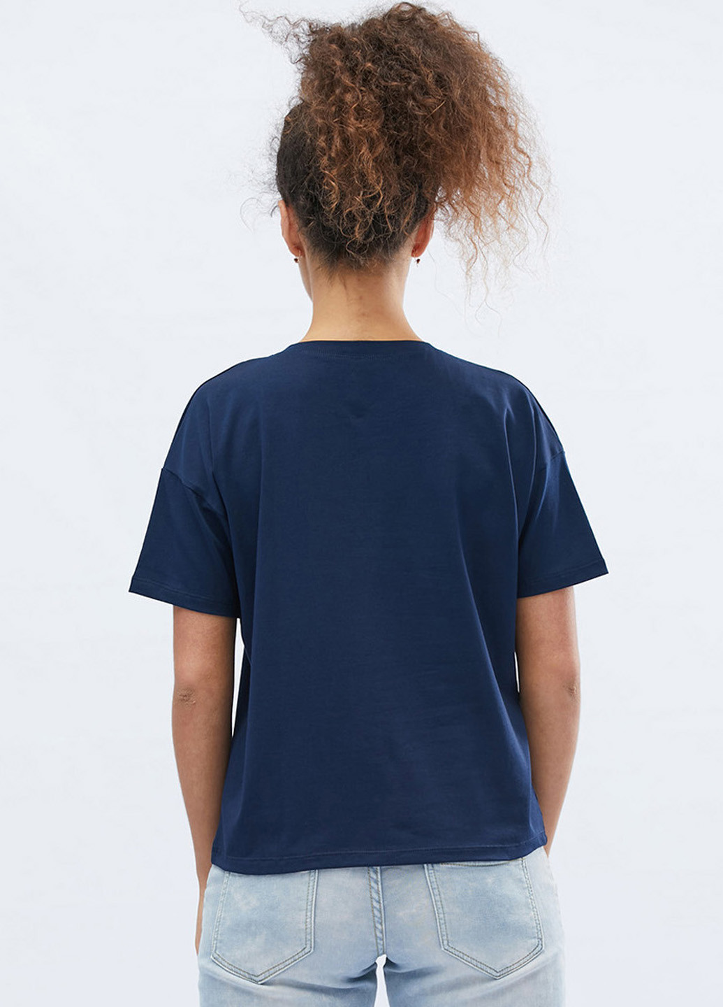 Темно-синяя летняя футболка Carica