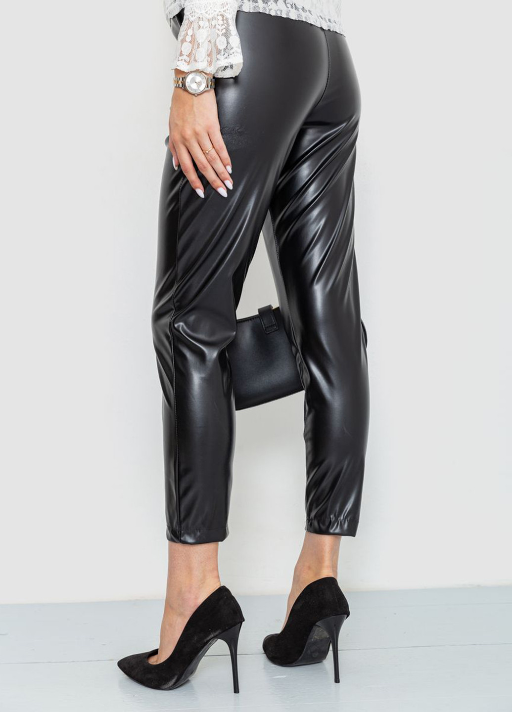 Черные кэжуал демисезонные укороченные брюки Ager