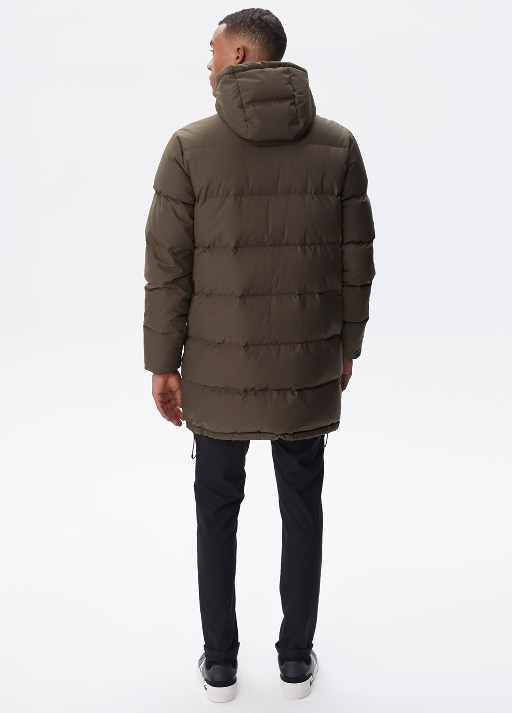 Коричневая зимняя куртка Lacoste