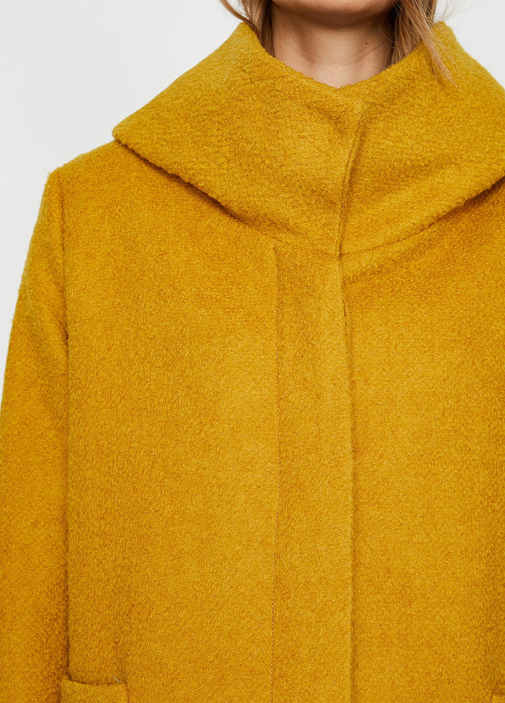 Желтое демисезонное Пальто однобортное KOTON