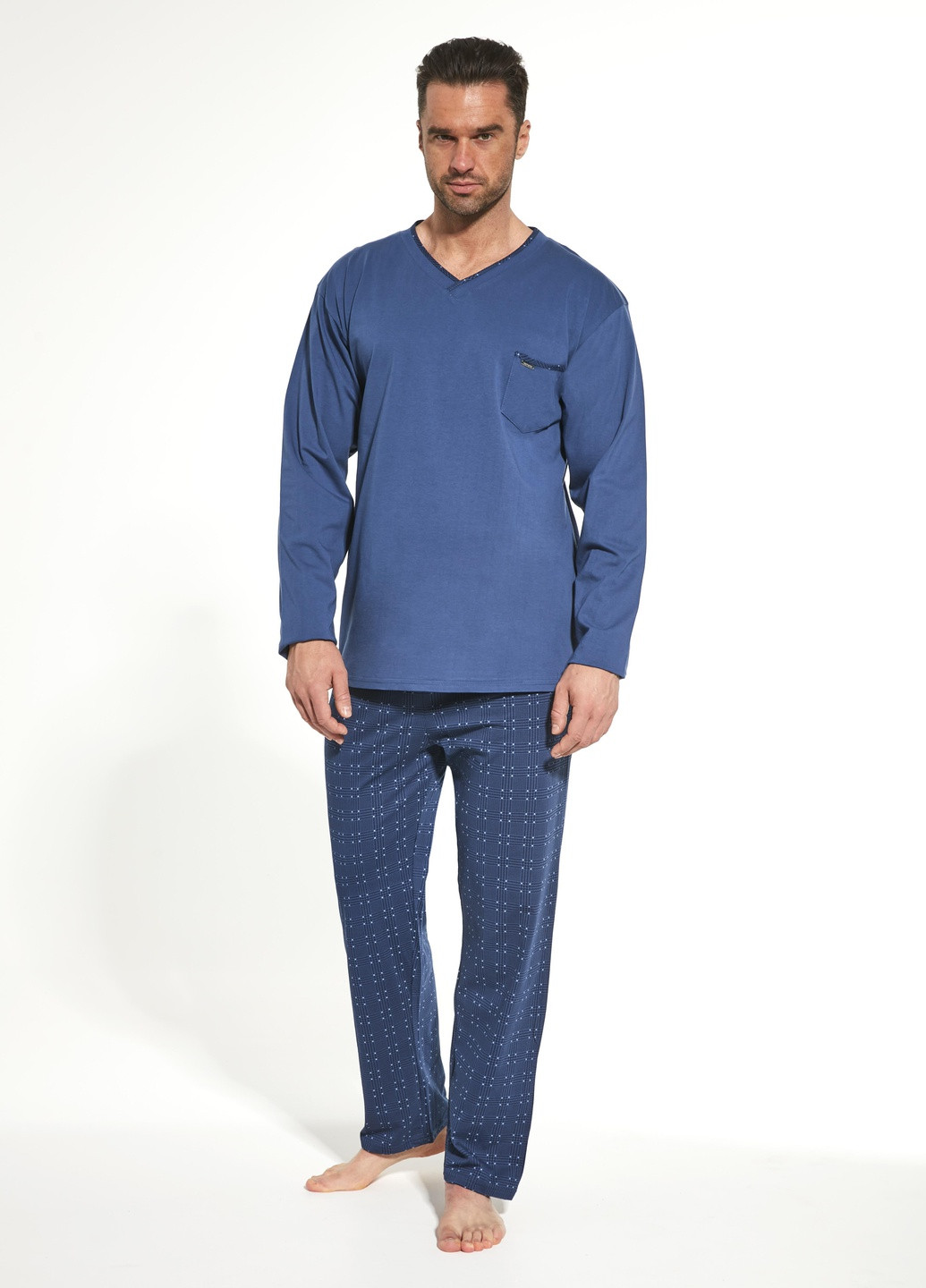 Пижама мужская 218 Jason 3XL джинсово/темно-синий 122-22 Cornette (255917005)