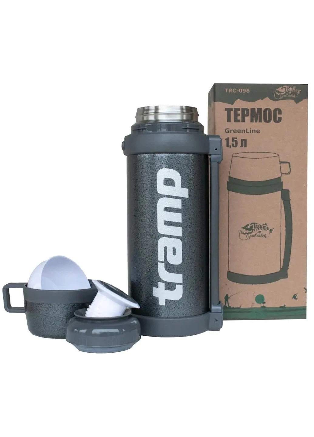 Термос Greenline 1,5 л серый Tramp (252744651)