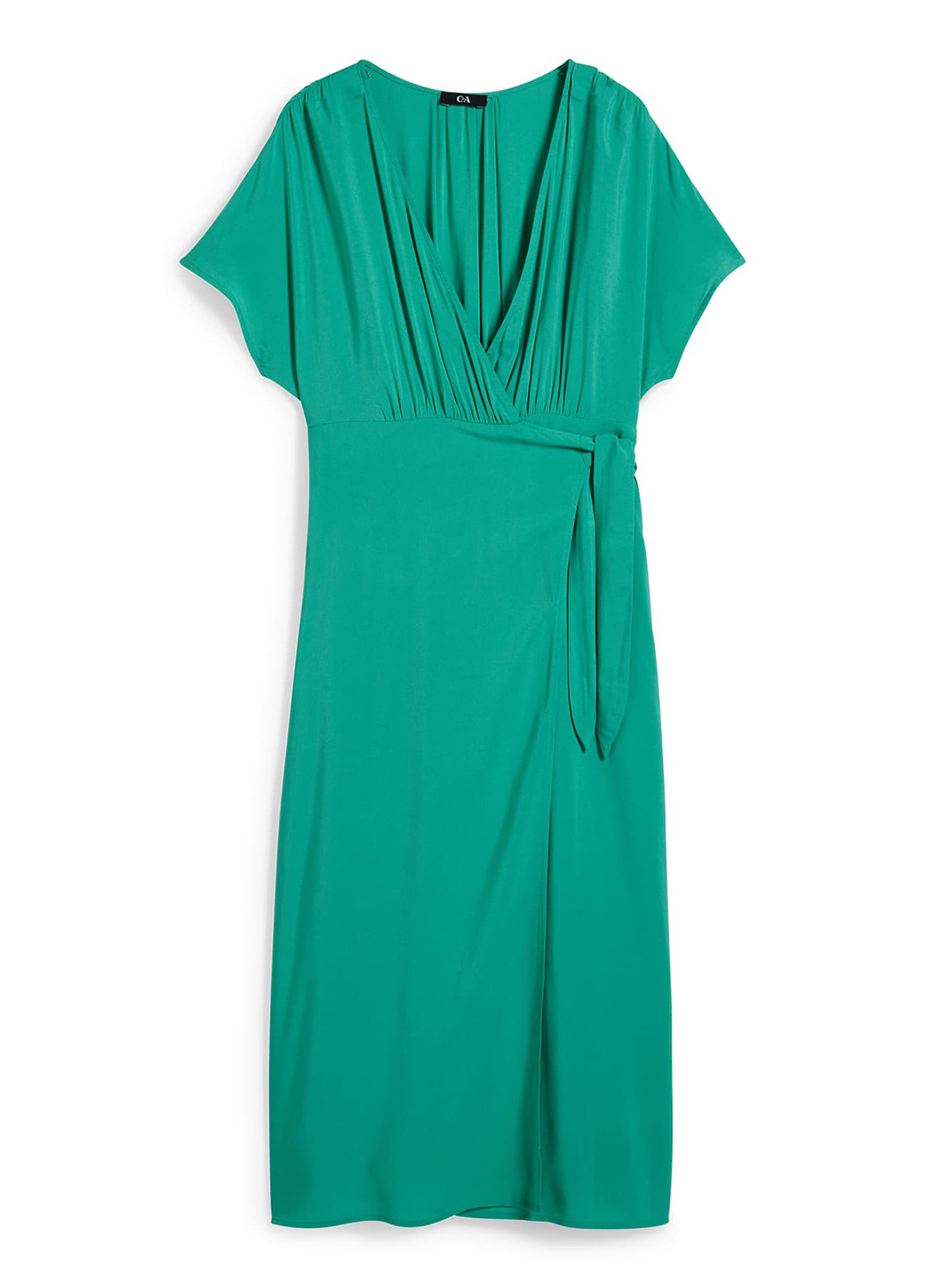 Зелена кежуал сукня на запах C&A однотонна