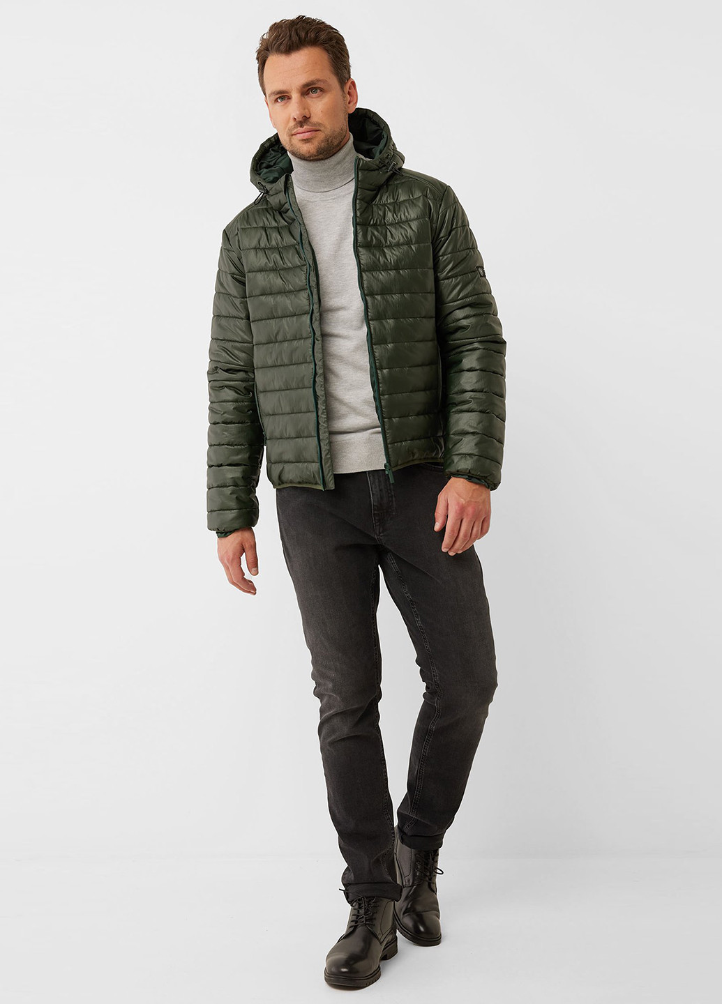 Оливкова (хакі) демісезонна куртка Mexx