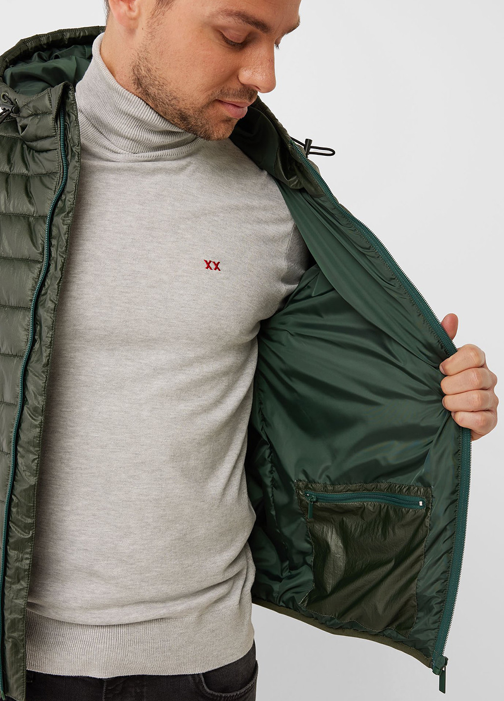 Оливкова (хакі) демісезонна куртка Mexx