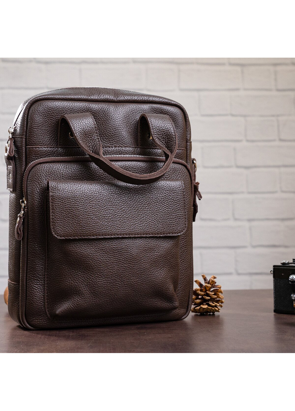 Чоловіча шкіряна сумка 25х33х7 см Shvigel (229459399)