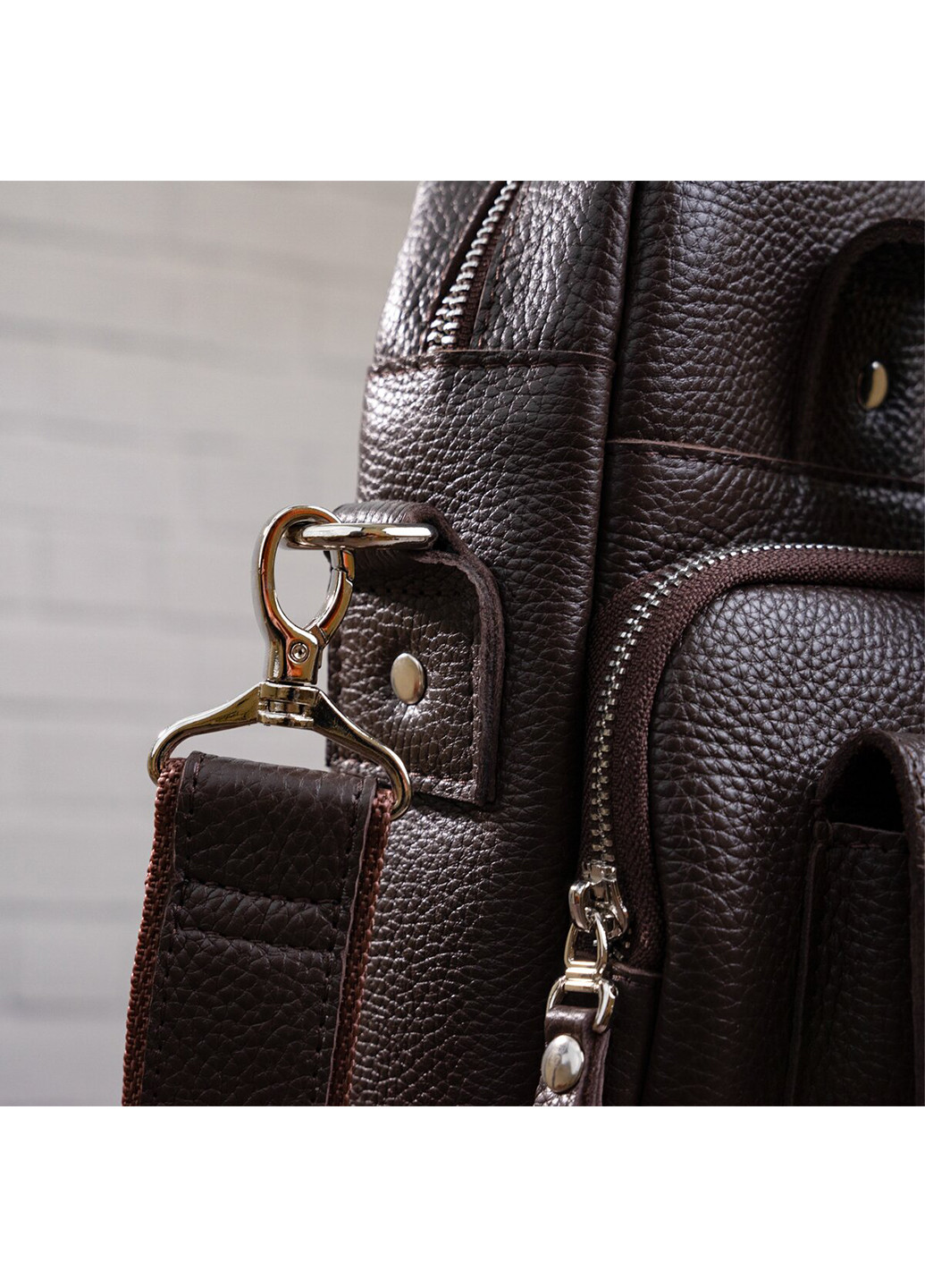 Чоловіча шкіряна сумка 25х33х7 см Shvigel (229459399)