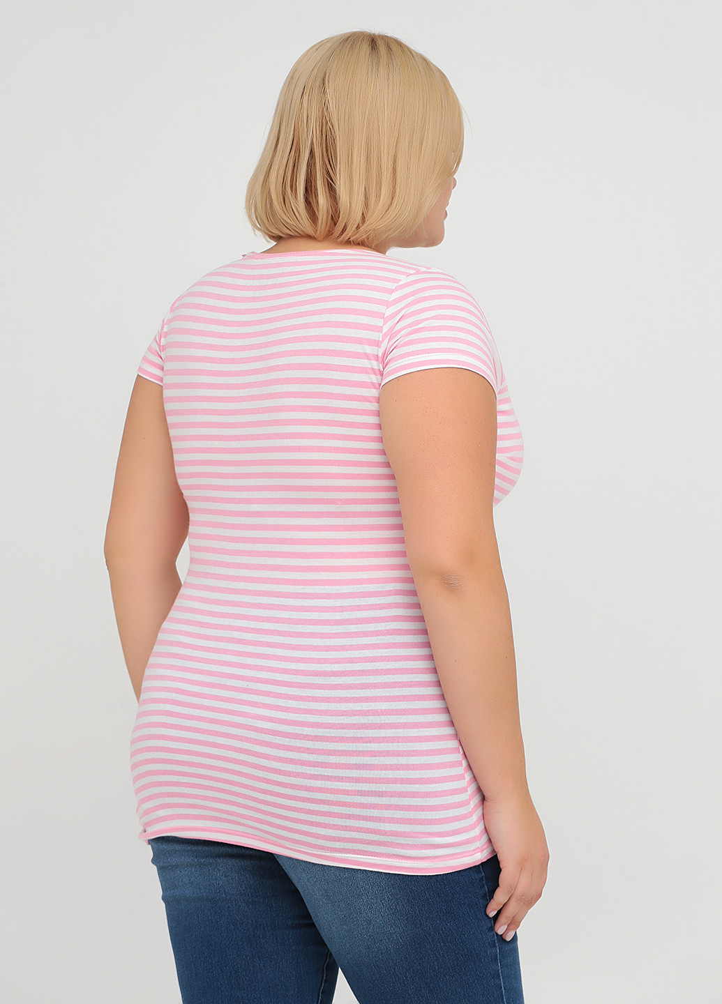 Светло-розовая летняя футболка для кормящих мам Gina Benotti