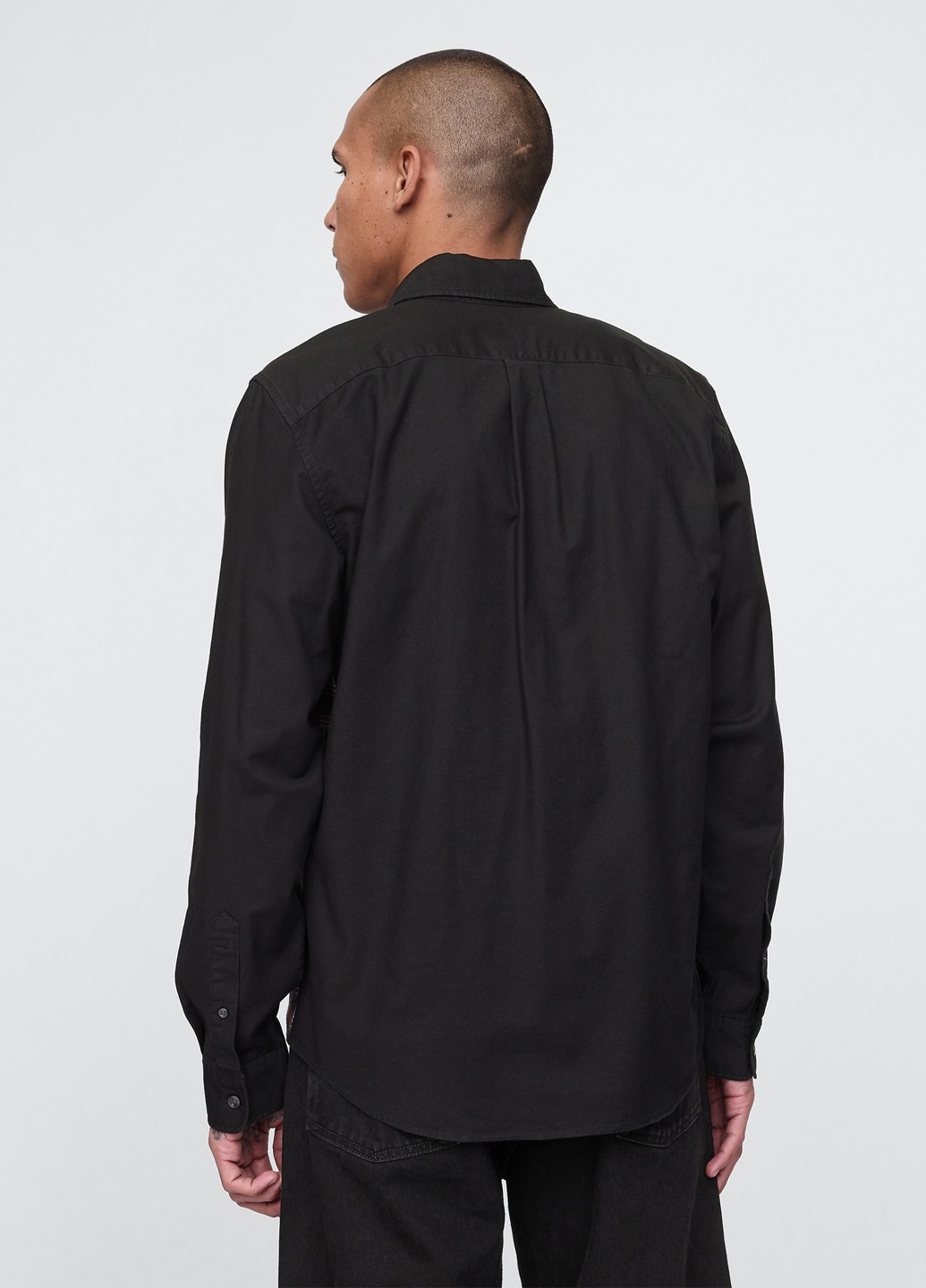 Черная кэжуал рубашка в клетку Gap