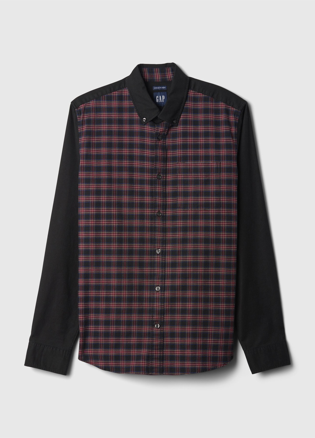 Черная кэжуал рубашка в клетку Gap
