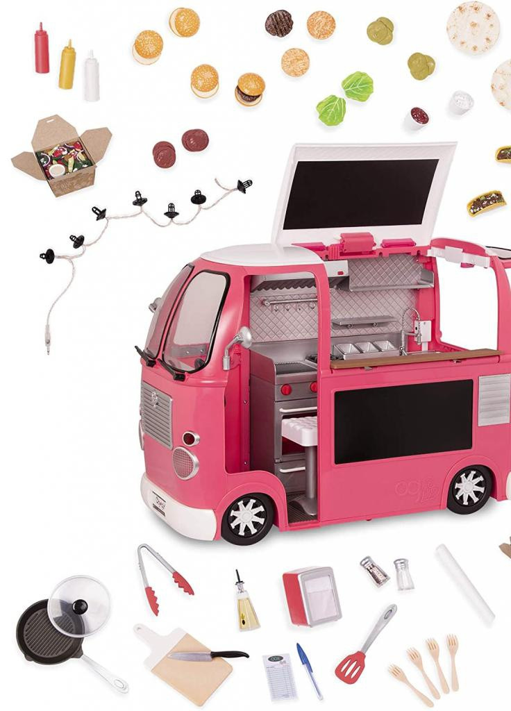 Игровой набор транспорт для кукол Продуктовый фургон розовый (BD37969Z) Our Generation (202373478)