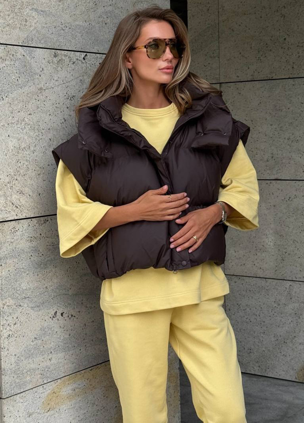 Темно-коричневая зимняя куртка куртка-трансформер No Brand